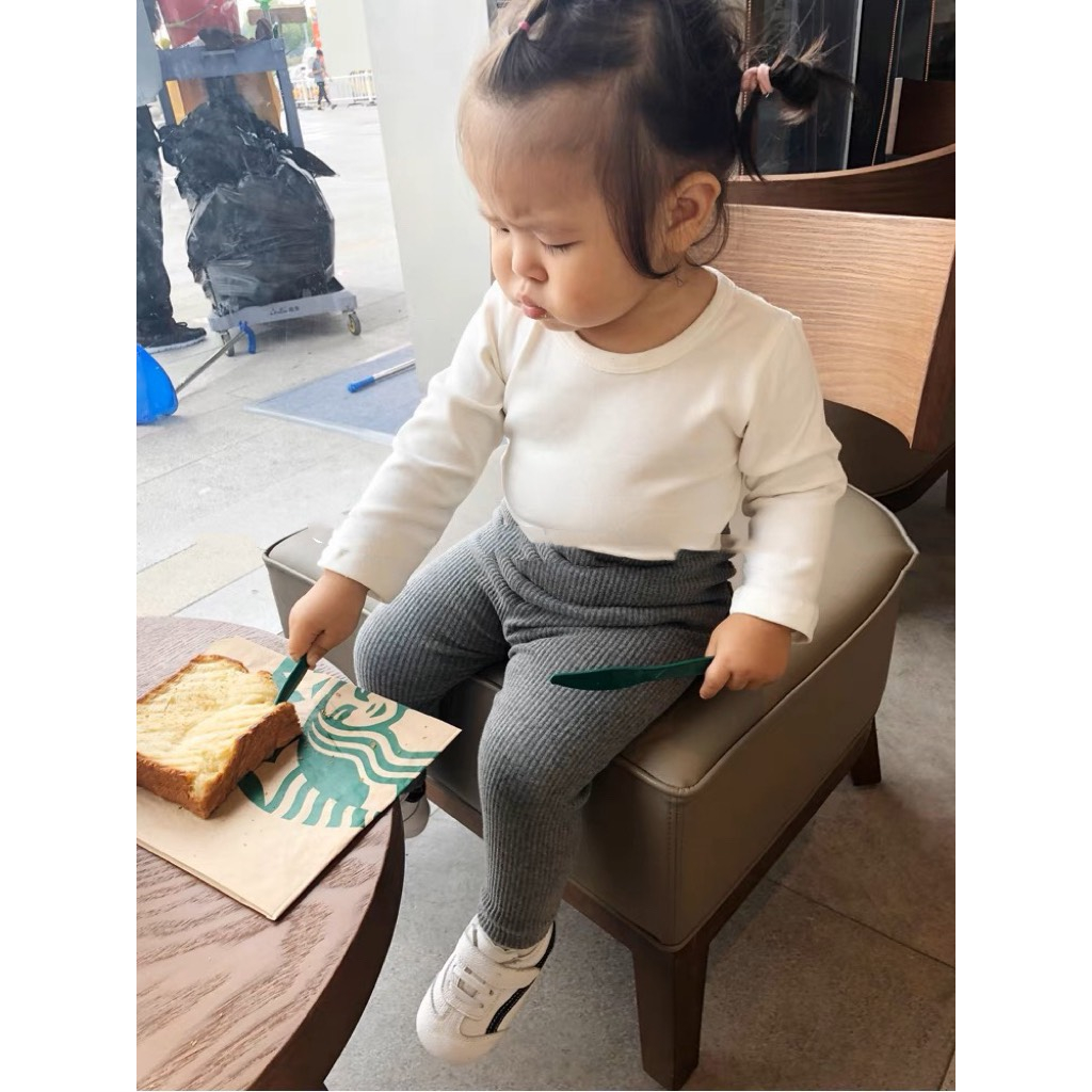 Quần dài bé trai, quần dài bé gái, quần chất thun tăm có túi sau cho bé