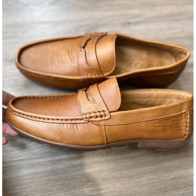 Giày lười Nam da thật hàng VNXK