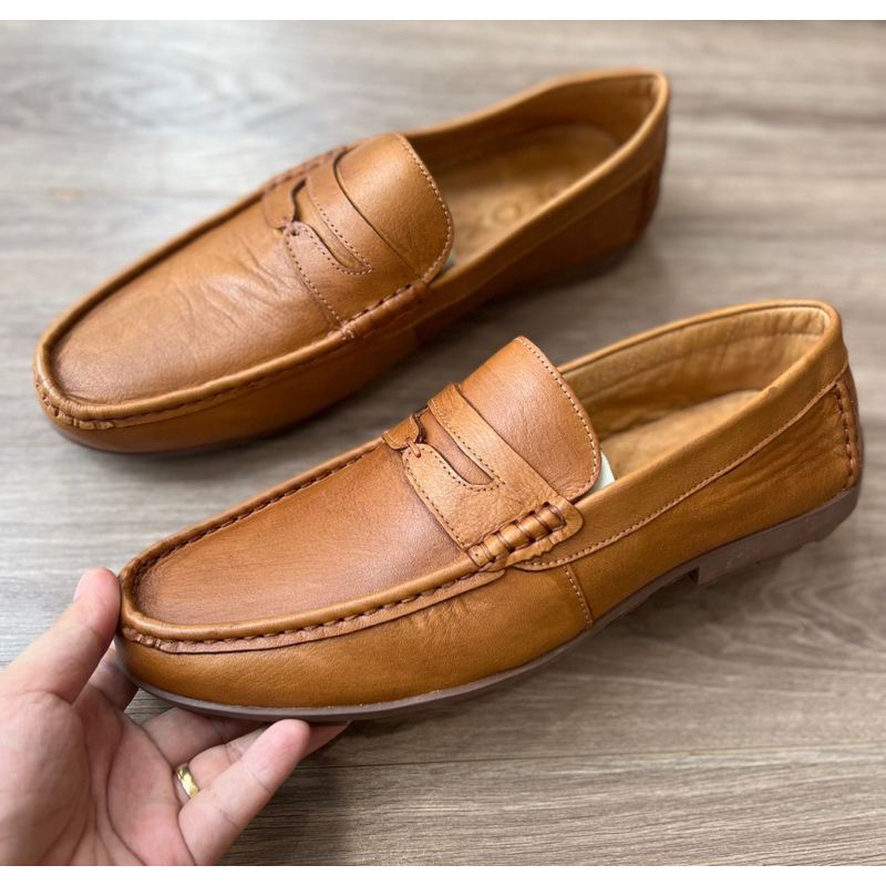 Giày lười Nam da thật hàng VNXK