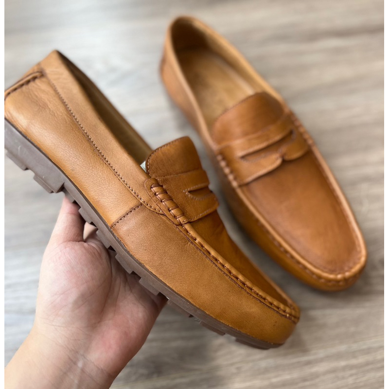 Giày lười Nam da thật hàng VNXK