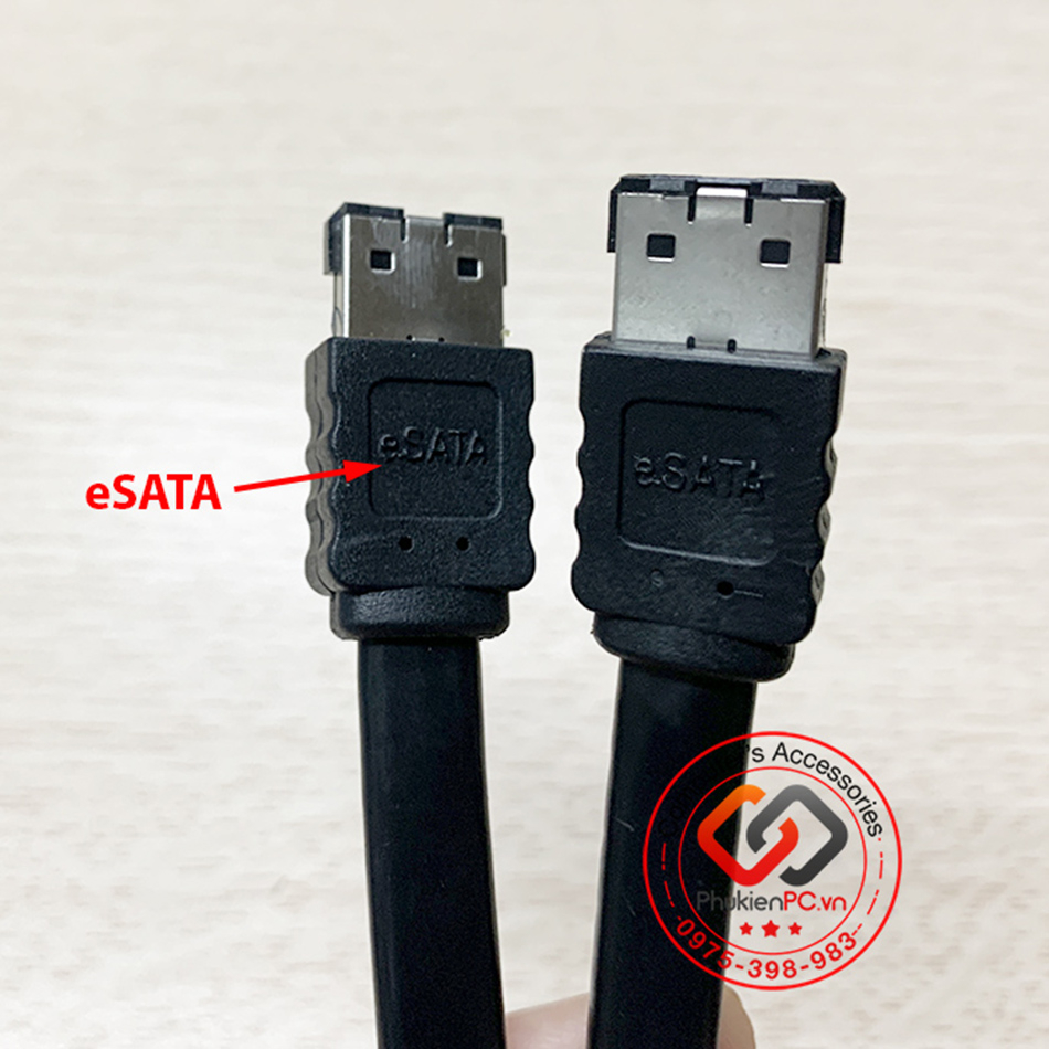 Cáp eSATA to eSATA dài 1M cho Box ổ cứng HDD Box Docking thiết bị lưu trữ, máy tính PC, Laptop có cổng eSATA Camera DVR