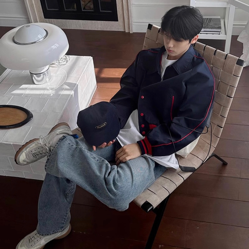 Áo Bomber Crop Korean phối layer