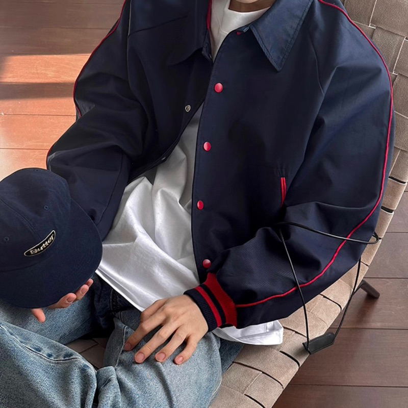 Áo Bomber Crop Korean phối layer