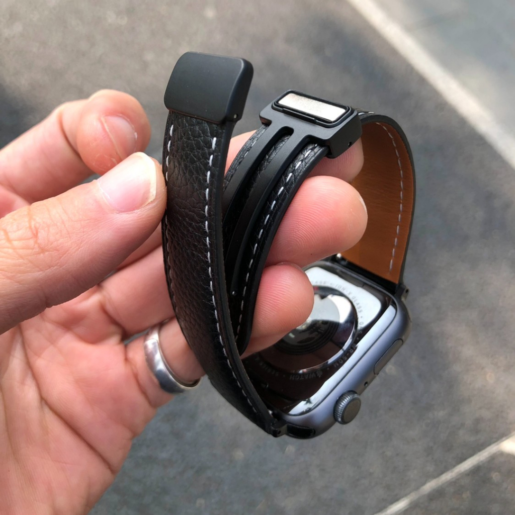 Dây đeo bằng da thật cho Apple Watch ultra  8 7 6 5 4 SE 41mm 45mm 40mm 44mm 49mm