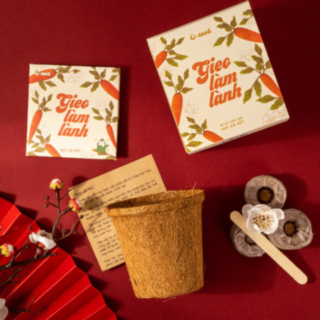 Bộ kit trồng cây gieo hạt - Hạt cà rốt - Gieo Làm lành
