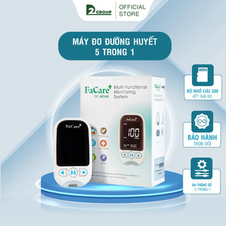 Máy đo Đường huyết, Mỡ máu Cholesterol, Gout Axit Uric 5 trong 1 Facare D2 Group Bảo hành trọn đời