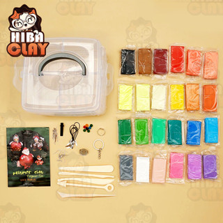 Đất Sét Nung Polymer Plastic Hộp 24 Màu, tạo hình mô hình đất sét, móc khóa, trang sức...