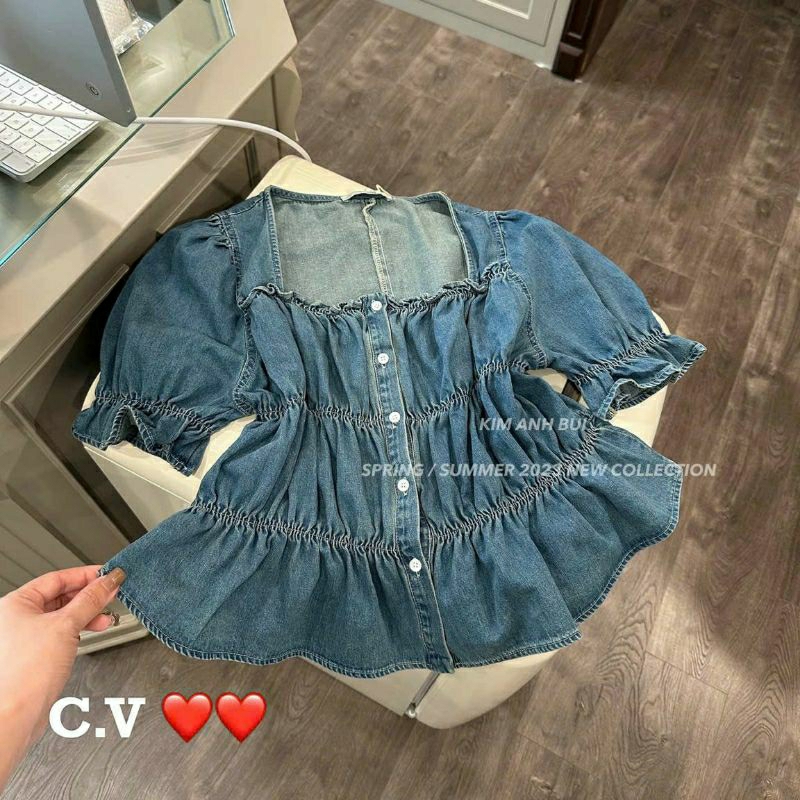 Áo Phông,Áo Jean Dáng  Babydoll tiểu thư, phối đồ cực chill