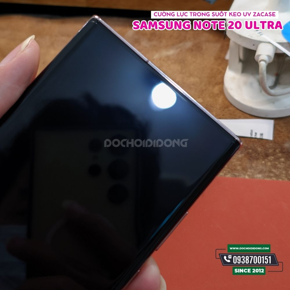 Miếng dán cường lực Samsung Note 20 Ultra Zacase keo UV cao cấp