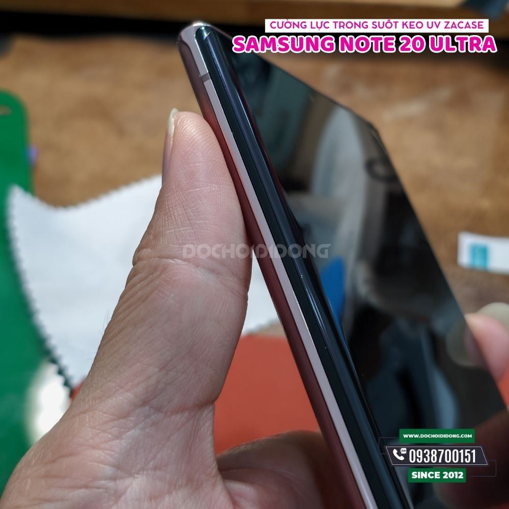 Miếng dán cường lực Samsung Note 20 Ultra Zacase keo UV cao cấp
