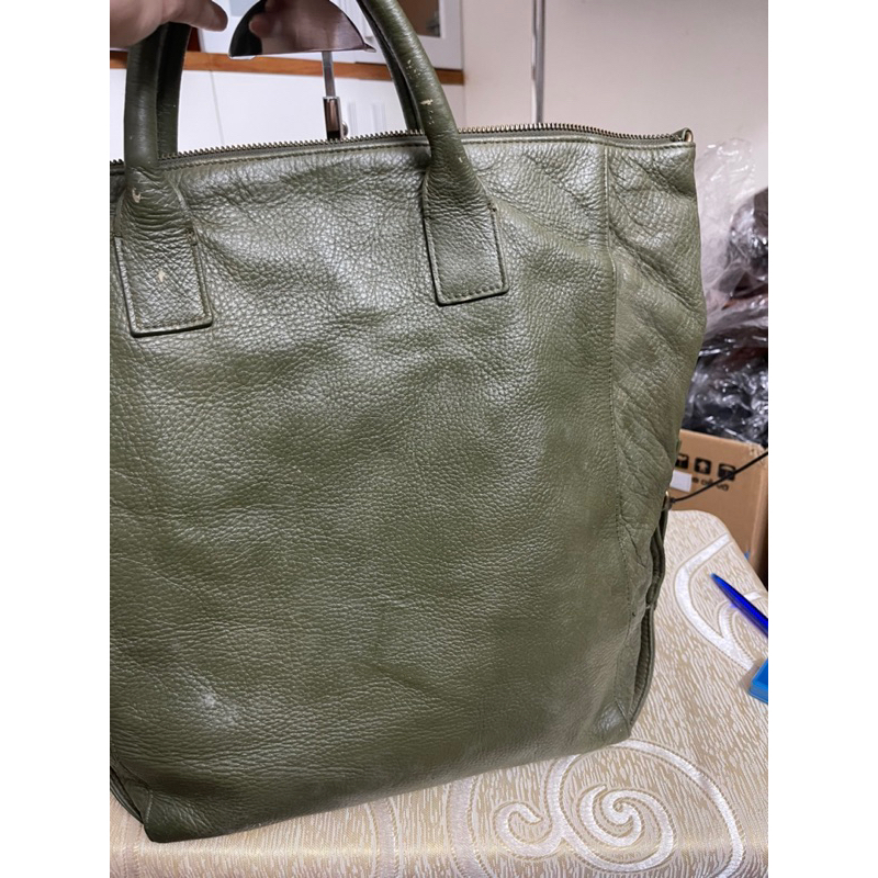 Túi nữ màu rêu độc lạ da thật