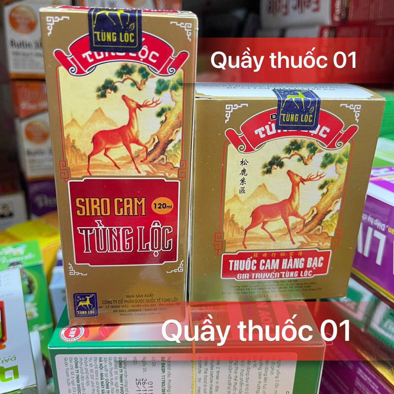 Cam Tùng Lộc Hàng Bạc hộp 10 Gói và Siro 120ml