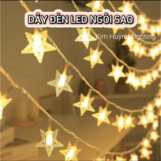 Dây đèn led ngôi sao trang trí Giáng Sinh Lễ Tết decor sáng tạo