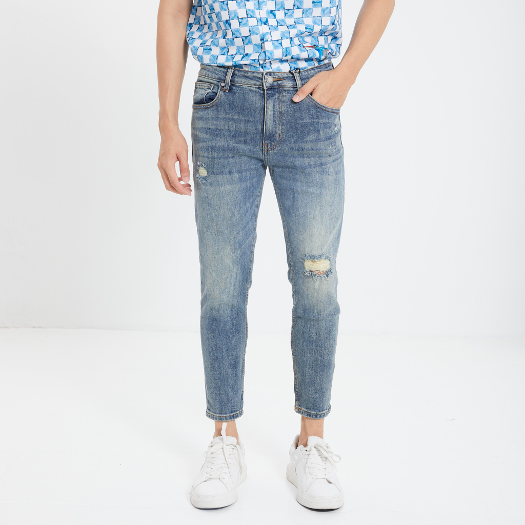 Quần Jeans Nam Skinny Heavy Blue Wash QJID0099