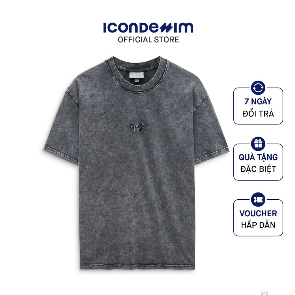 Áo Thun Wash Embroider Form Regular ATID0240