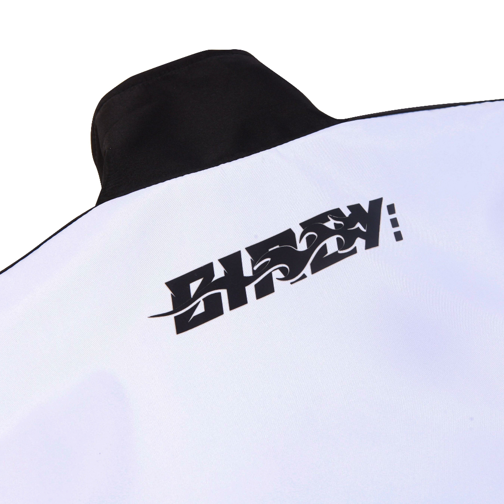 Áo khoác dù nam nữ local brand form rộng màu đen phối trắng BIRDYBAG Racing Brand Chính Hãng