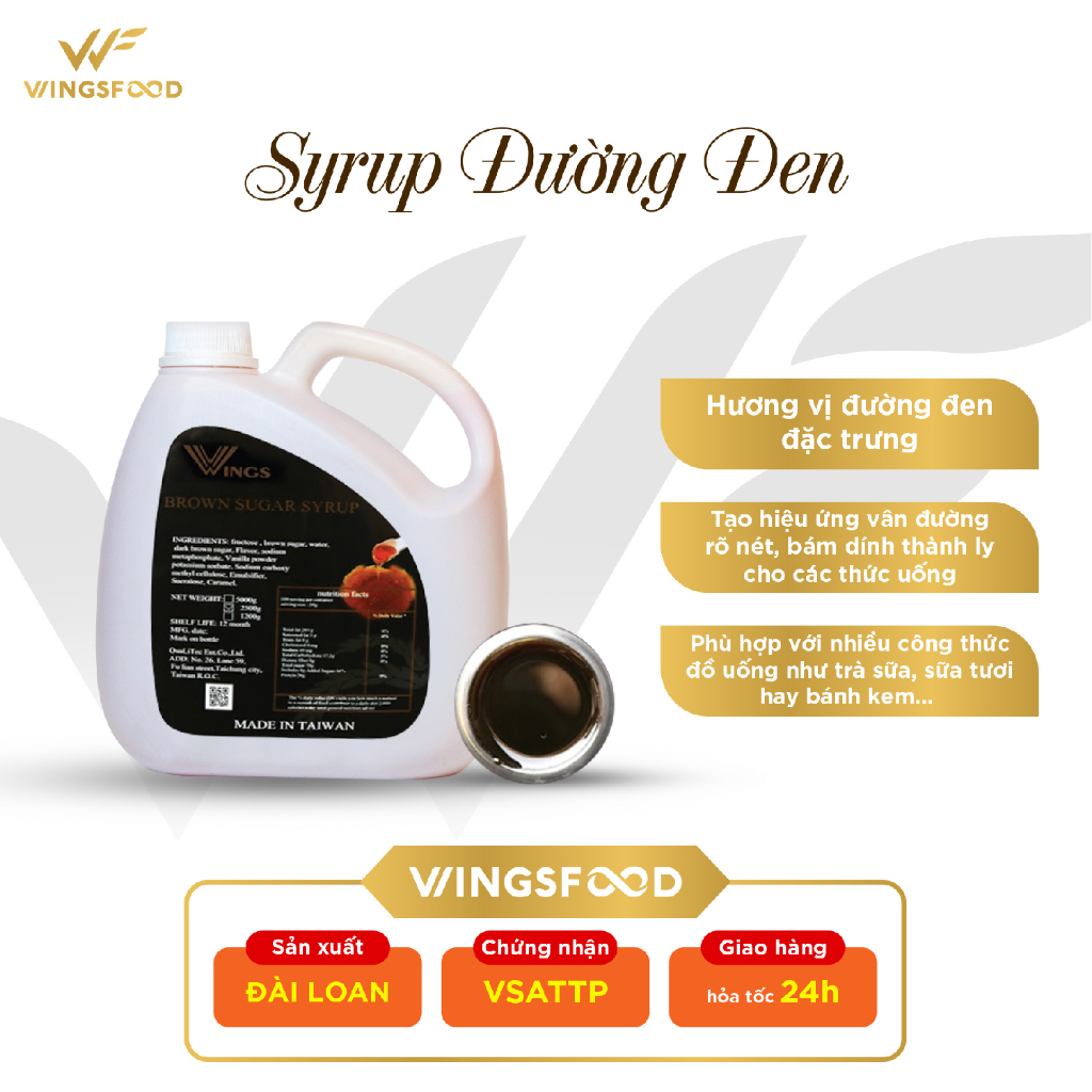 Brown Sugar Syrup - Siro Đường Đen Wings