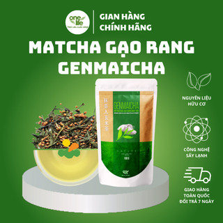 Túi 100gr Bột Matcha Gạo Rang Genmaicha ONELIFE hòa tan uống liền nguyên chất, giảm cân, không đường