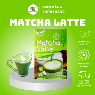 Hộp 6 gói (120gr) Bột Trà Xanh Kem Sữa Matcha Latte ONELIFE hòa tan uống liền, thơm ngon béo bùi