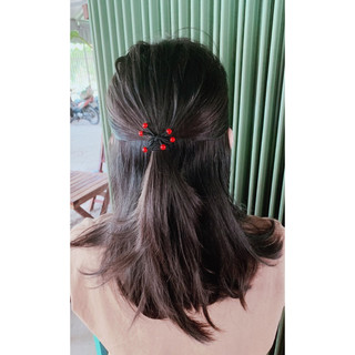 DÂY CỘT TÓC CHERRY ĐỎ DỄ THƯƠNG