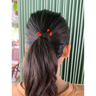 DÂY CỘT TÓC CHERRY ĐỎ DỄ THƯƠNG