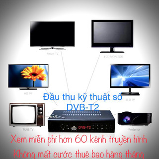 Đầu kỹ thuật số DVB T2 cũ (khiển mới + dây AV)