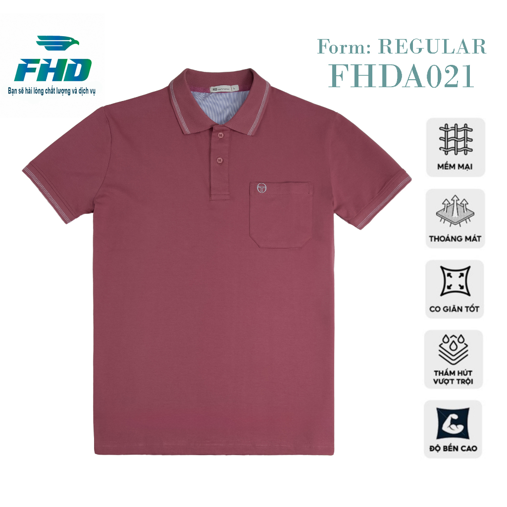 Áo polo nam có túi chất vải cao cấp mềm mịn viền tay và viền cổ áo chất vải co giãn, form rộng thoải mái FHDA021_1