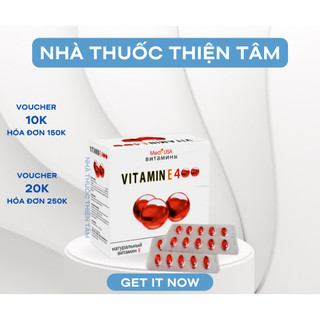 Viên uống đẹp da vitamin e400 e đỏ 4000mcg, aloe vera 500mg - hộp 100 viên