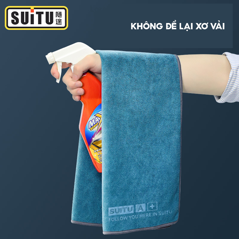 Khăn lau xe chuyên dụng JIASHI 2 mặt siêu thấm cực dày chống xước không vụn vải chuyên dụng cho ô tô xe hơi KLX04