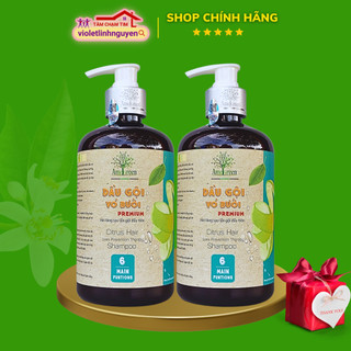 (Chính hãng) 2 chai dầu gội vỏ bưởi cao cấp AmeGreen ngăn ngừa và giảm rụng tóc, mọc tóc nhanh (600ml/chai)