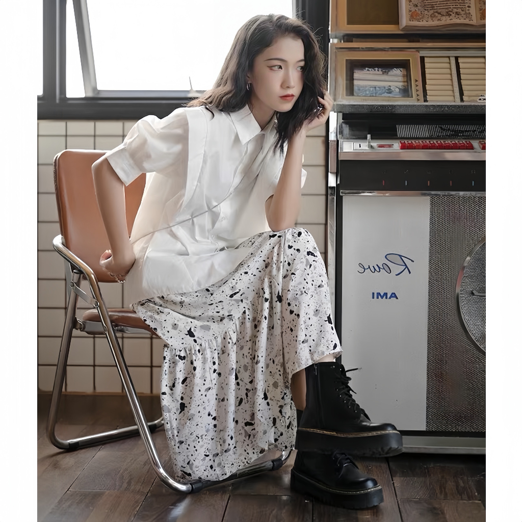 Áo kiểu nữ sơ mi ngắn tay dáng vừa chất đũi lì Hàn Quốc 5 màu pastel xinh Kozoda SM207