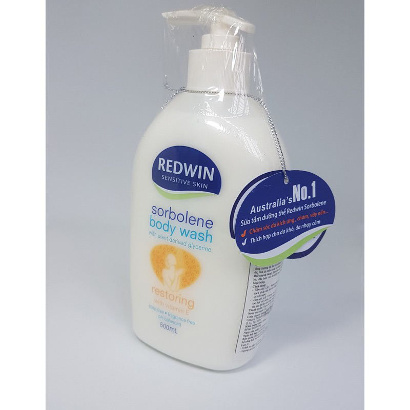 SỮA TẮM DƯỠNG ẨM REDWIN  500ml SORBOLENE BODY WASH RESTORING WITH VITAMIN E