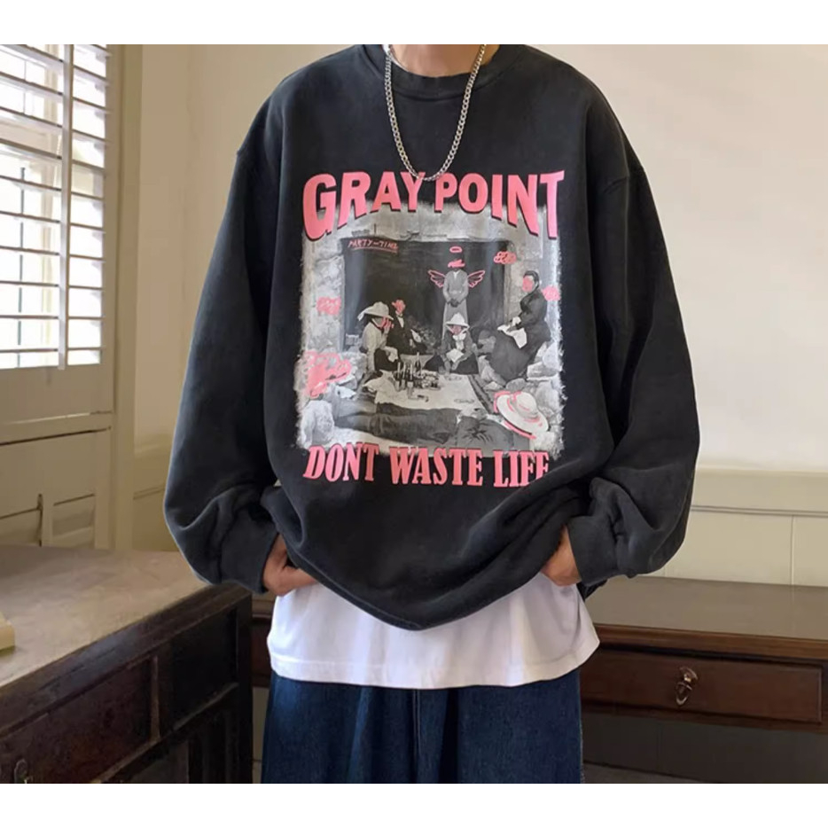 Áo Hoodie Phối Hình GrayPonit Siêu Đẹp Siêu Cá Tính , Chất Nỉ Cao Cấp Dày Dặn Ấm Áp