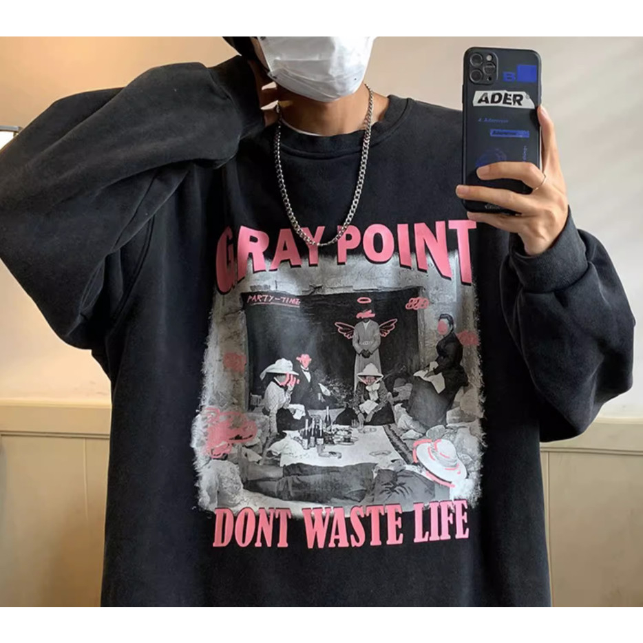 Áo Hoodie Phối Hình GrayPonit Siêu Đẹp Siêu Cá Tính , Chất Nỉ Cao Cấp Dày Dặn Ấm Áp