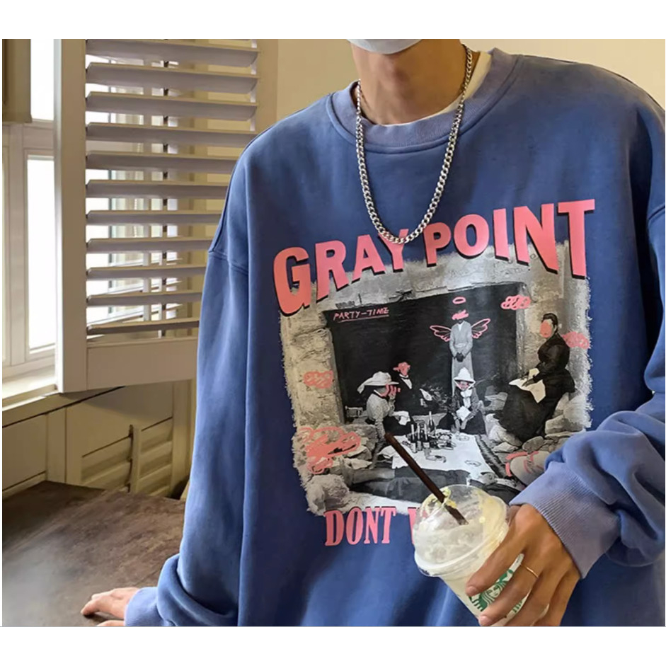 Áo Hoodie Phối Hình GrayPonit Siêu Đẹp Siêu Cá Tính , Chất Nỉ Cao Cấp Dày Dặn Ấm Áp