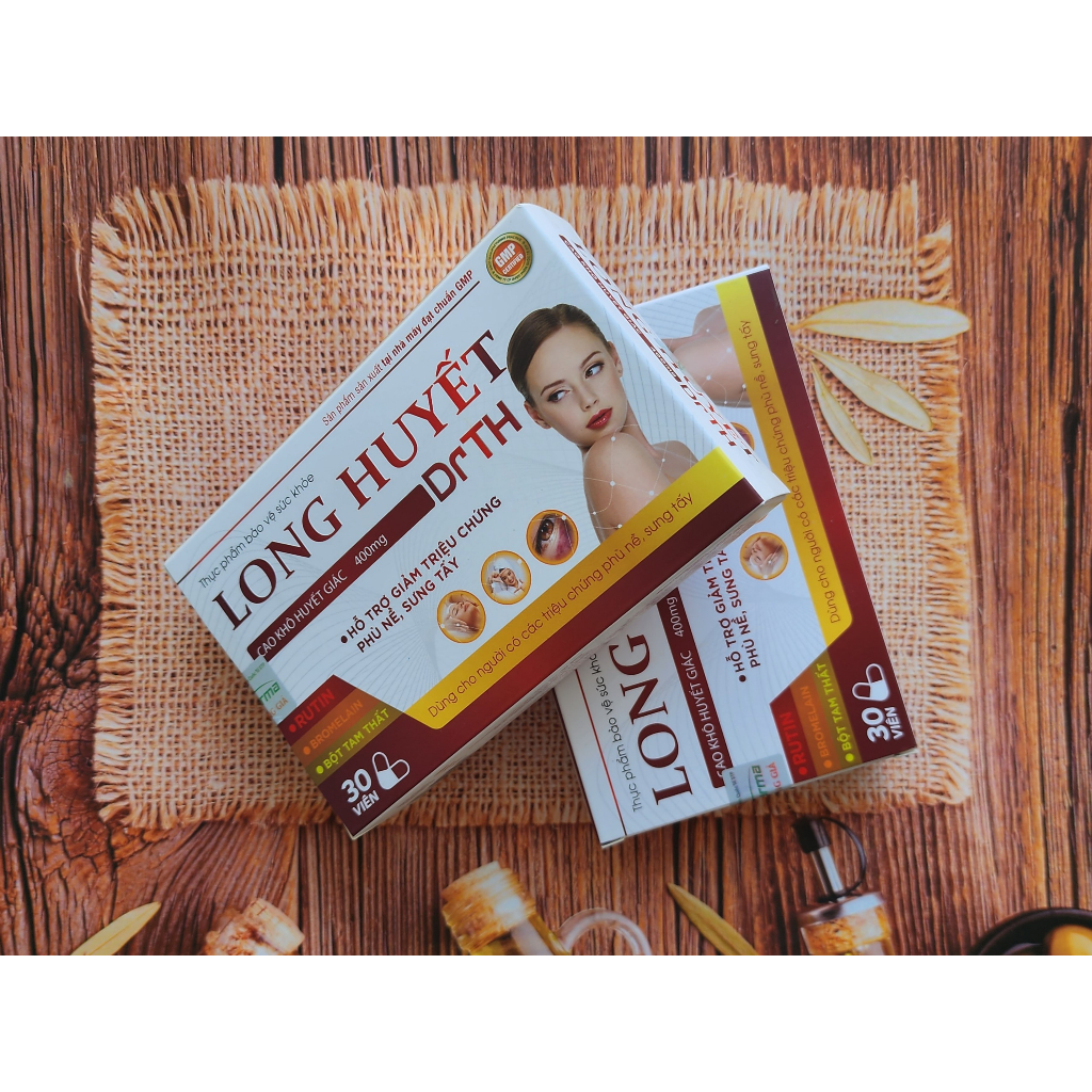 Viên Uống Long Huyết DrTH – Hỗ Trợ Giảm Triệu Chứng Phù Nề, Sưng Tấy, Làm Tan Bầm Tím, Nhanh Lành Vết Thương Hộp 30 Viê