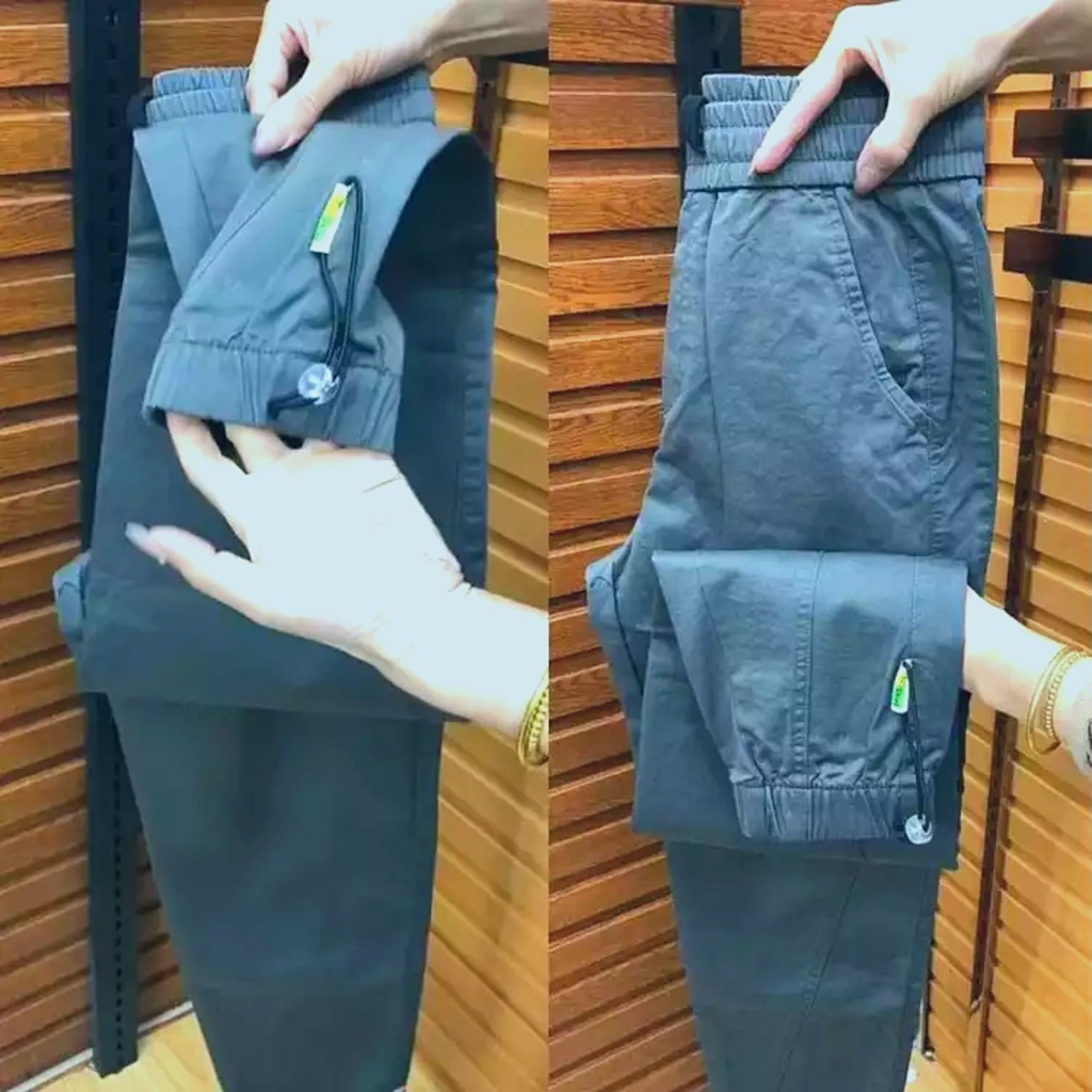 Quần jogger nam kaki Jery cạp chun trơn bo gấu phong cách năng động trẻ trung