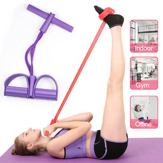 Dây cao su tập gym, dây kéo đàn hồi kháng lực 4 ống cao su đa năng tập bụng,dây keo tập bụng thể dục, tập gym