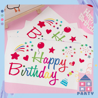 Decal dán chữ happy birthday trang trí sinh nhật/sticker dán bóng số/bóng bobo/bóng 4d nhiều màu nhiều kiểu