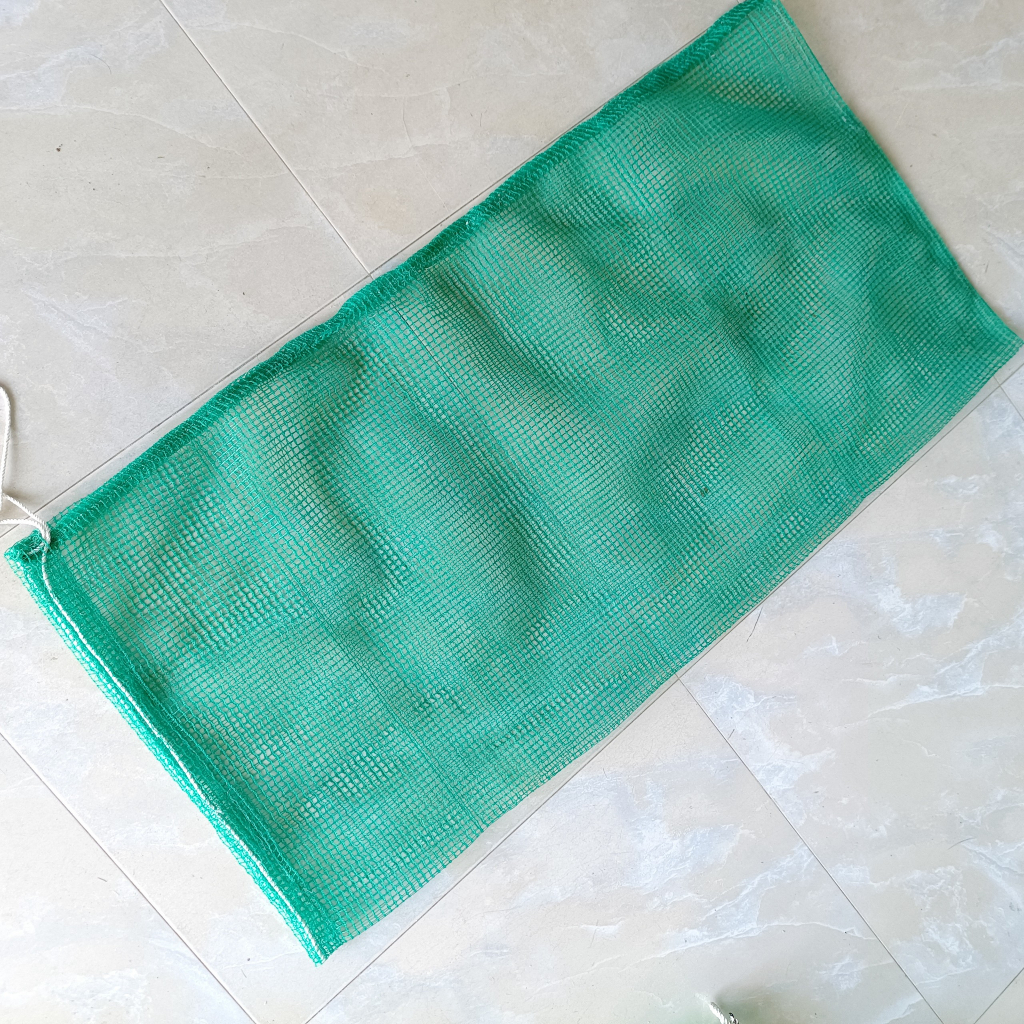 Túi lưới đựng cá đi câu lưới xanh thưa hàng loại 1