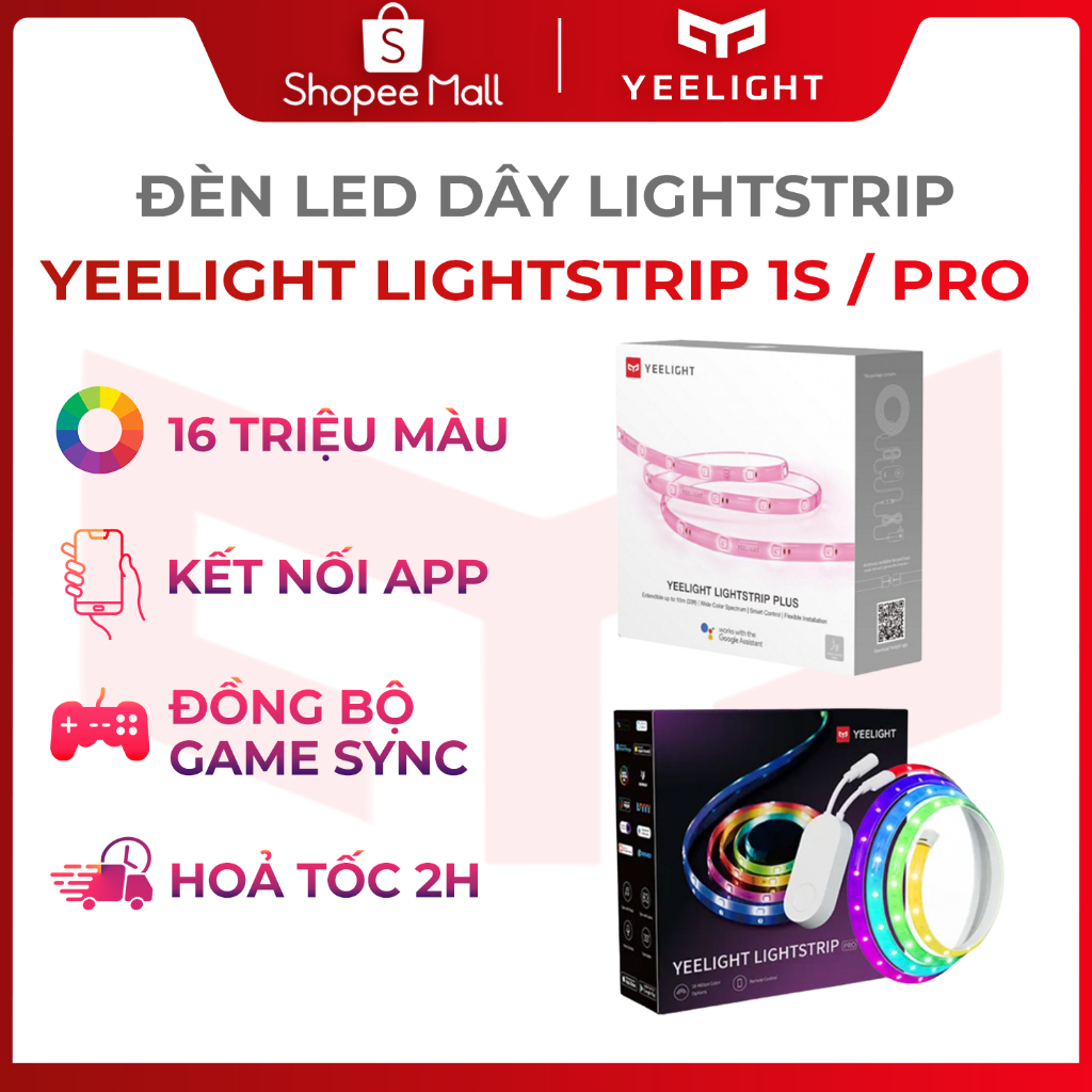 Yeelight Lightstrip 1S và Lightstrip Pro Dây Đèn LED Thông Minh Dài 2 Mét