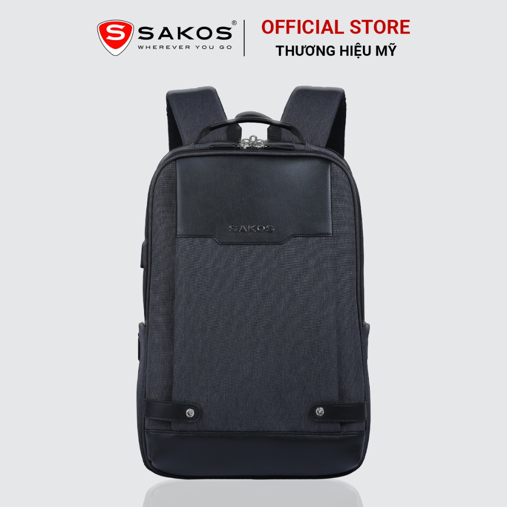 Balo Laptop Du Lịch Thời Trang Cao Cấp SAKOS MATURA Phối Da 15.6 Inch (15.6")