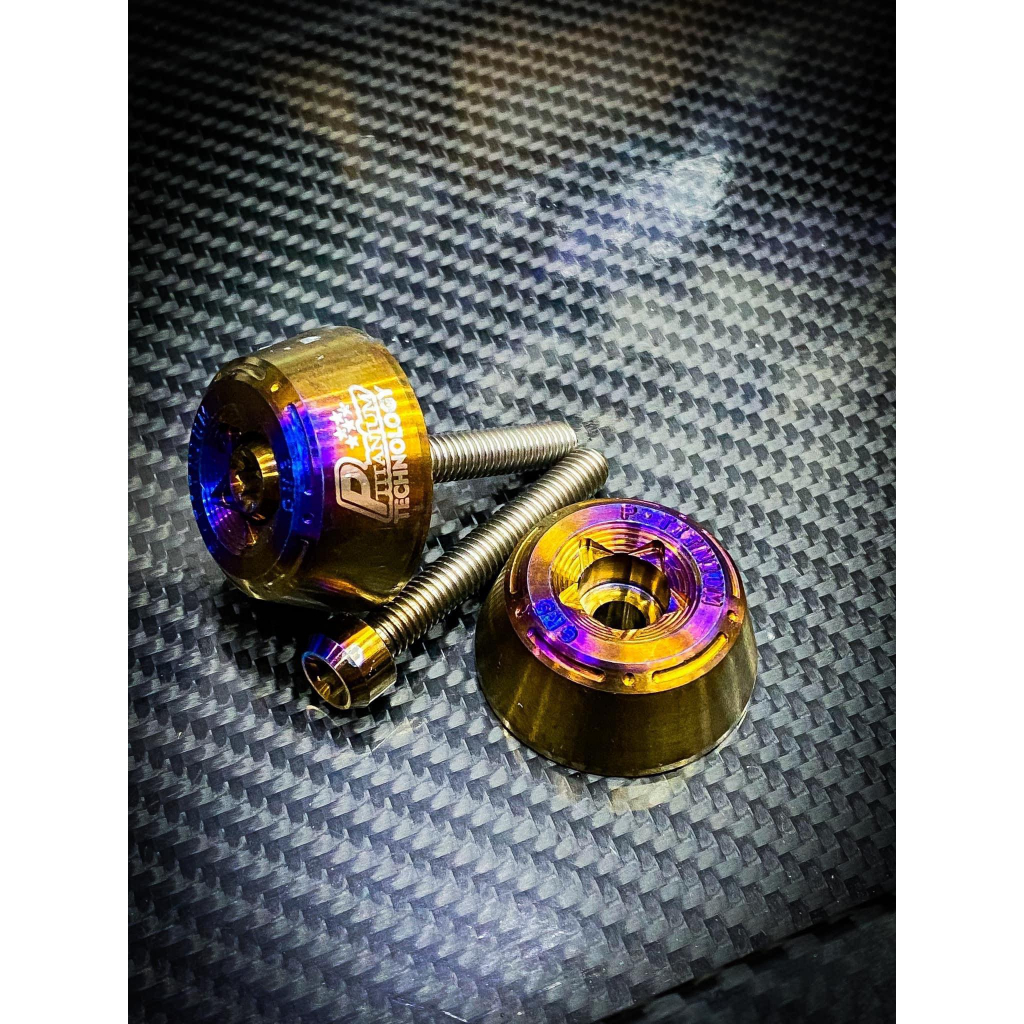 Cặp Gù Titan Mẫu Mới Màu Khò Thiệt Titan GR5 , Gù Bông Lỏm , Gù V2 Titanium