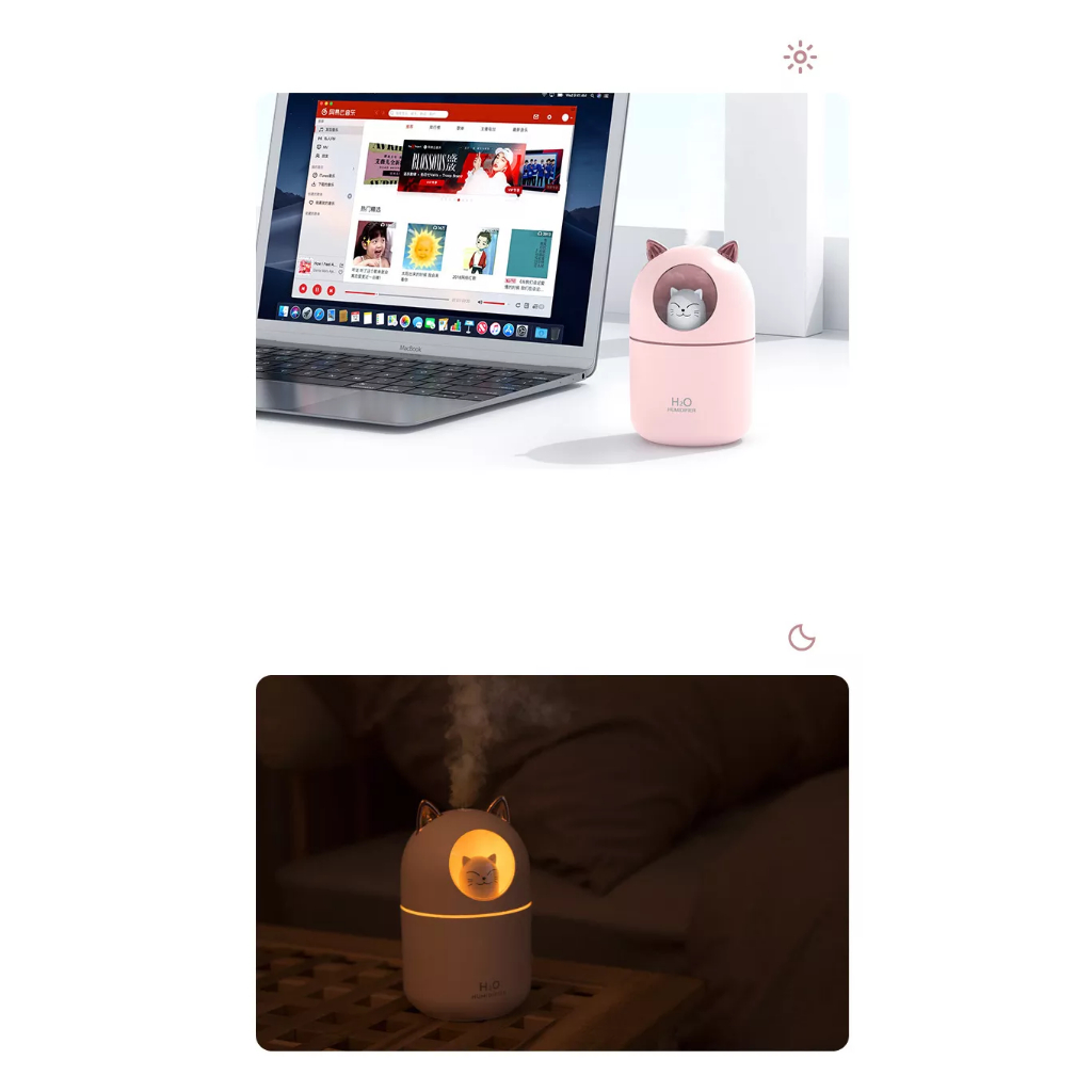 MÁY PHUN SƯƠNG TẠO ẨM VÀ XÔNG TINH DẦU UTRUST WS-A205 300ML