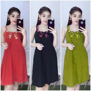 Đầm Nữ Đầm Thun Lạnh Dây Bản Phối Ren Co Giãn Tốt Mặc Nhà Siêu Mát Cực Kì Dễ Thương Từ 40-75kg