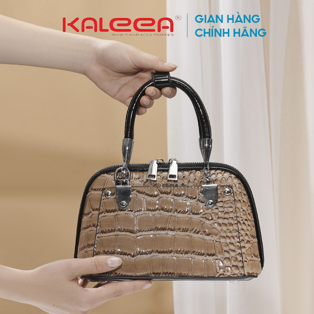 Túi xách da bóng dập vân size 22 cao cấp - KALEEA X60