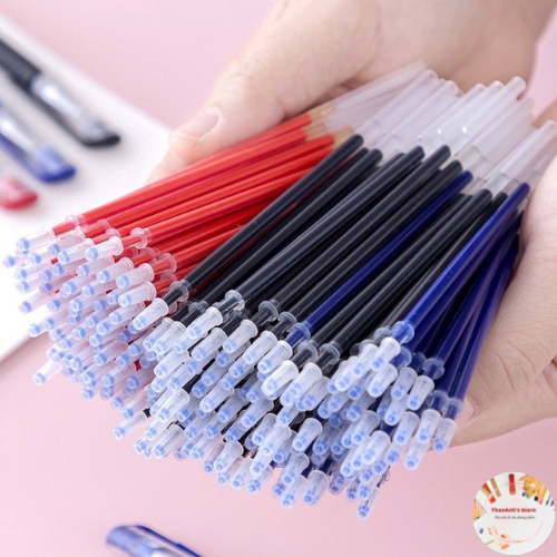 Combo 50-100 ngòi bút gel đầu kim, ruột bút gel 0.38mm 13cm lắp vừa bút gel nắp cài