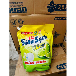 Nước rửa chén lix 3.5kg siêu sạch hương chanh