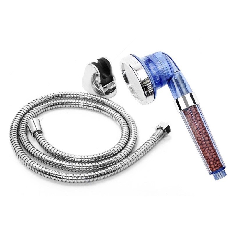 Vòi sen tắm nóng lạnh tăng áp chỉnh 3 chế độ có hạt lọc nano -Bát sen tắm - Vòi hoa sen dây sen inox và cài sen