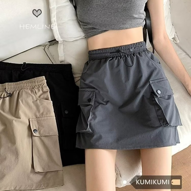 Chân váy chữ a túi hộp chất kaki có quần bảo hộ - 247store.vn - Chanvaytuihop162_P5K5